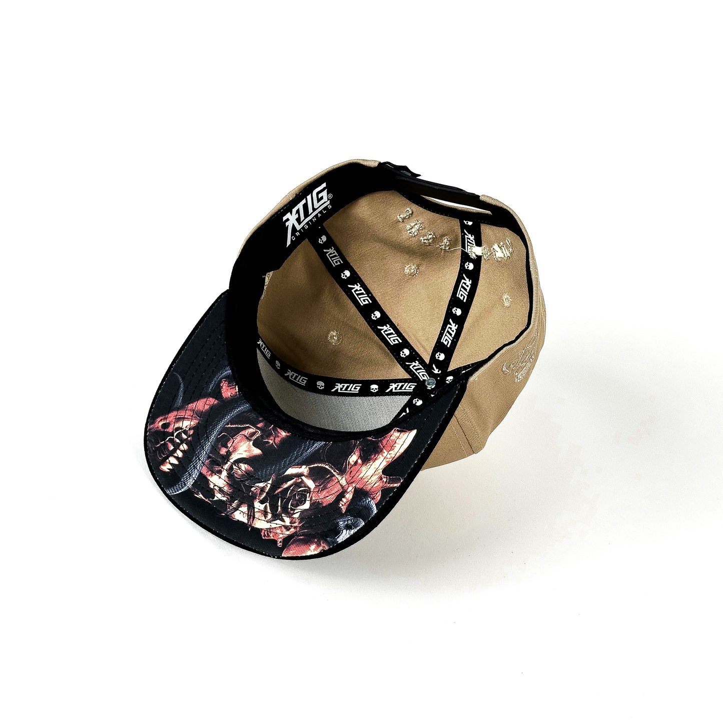 XTIG® ORIGINALS - "GRAVEMARK" (KHAKI/BLACK) SNAPBACK CAP