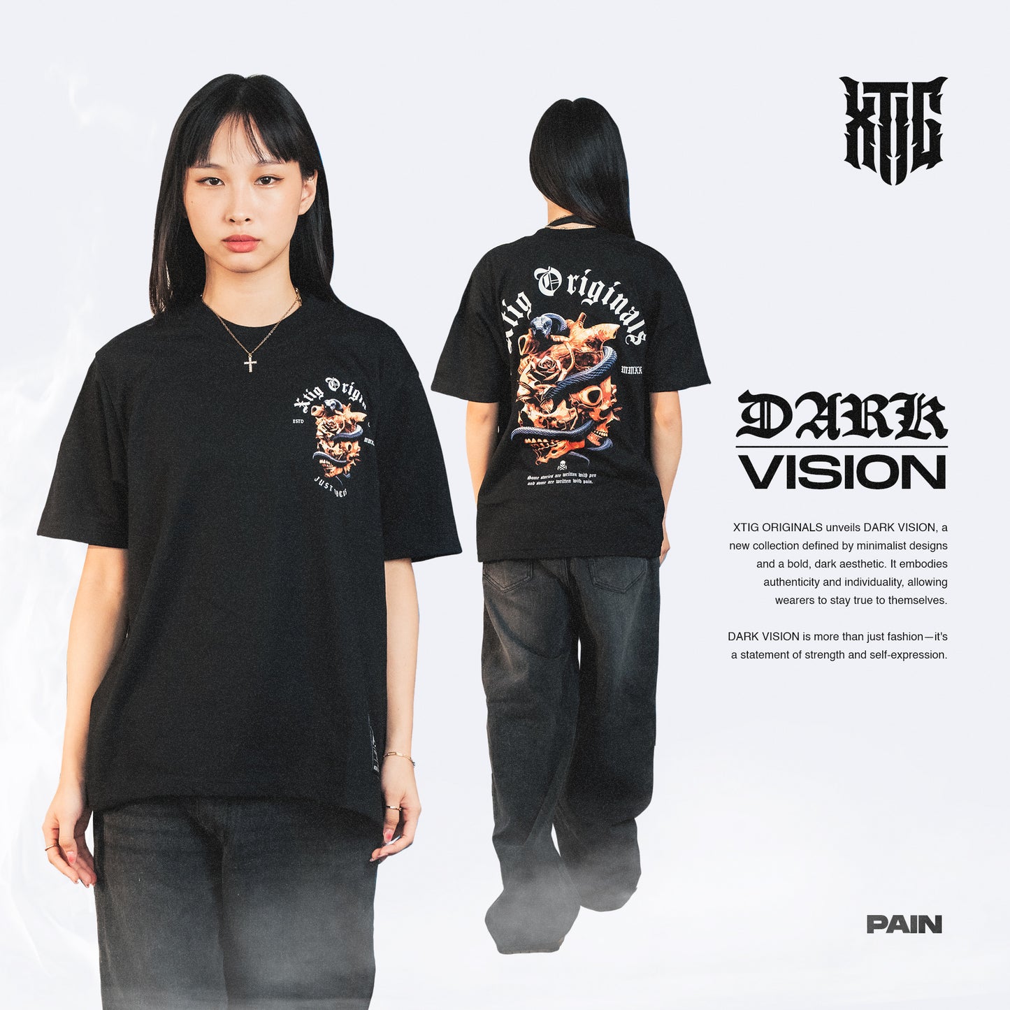 XTIG® ORIGINALS - "PAIN" - Unisex | Men | Women (OVERSIZED)
