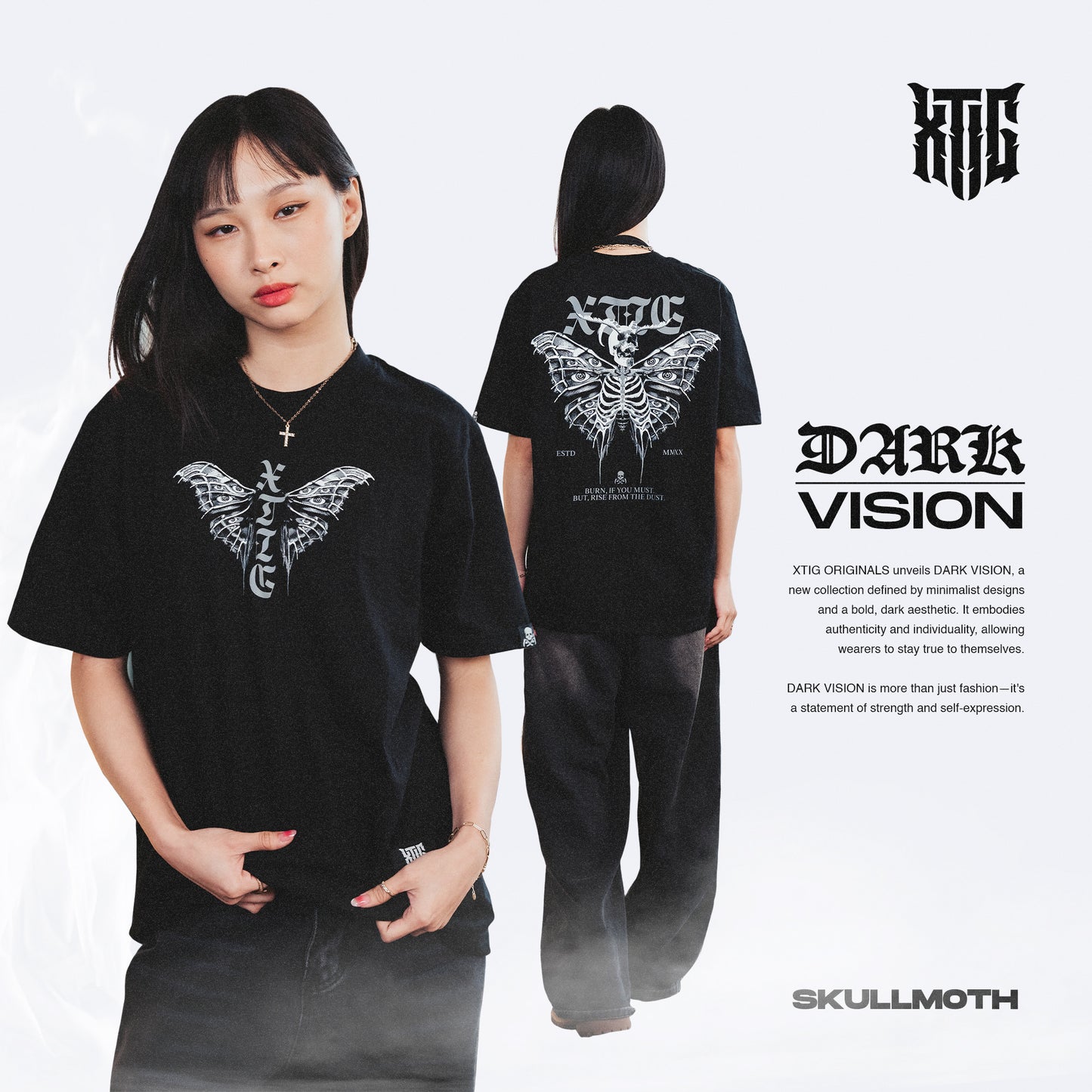 XTIG® ORIGINALS - "SKULLMOTH" - Unisex | Men | Women (OVERSIZED)