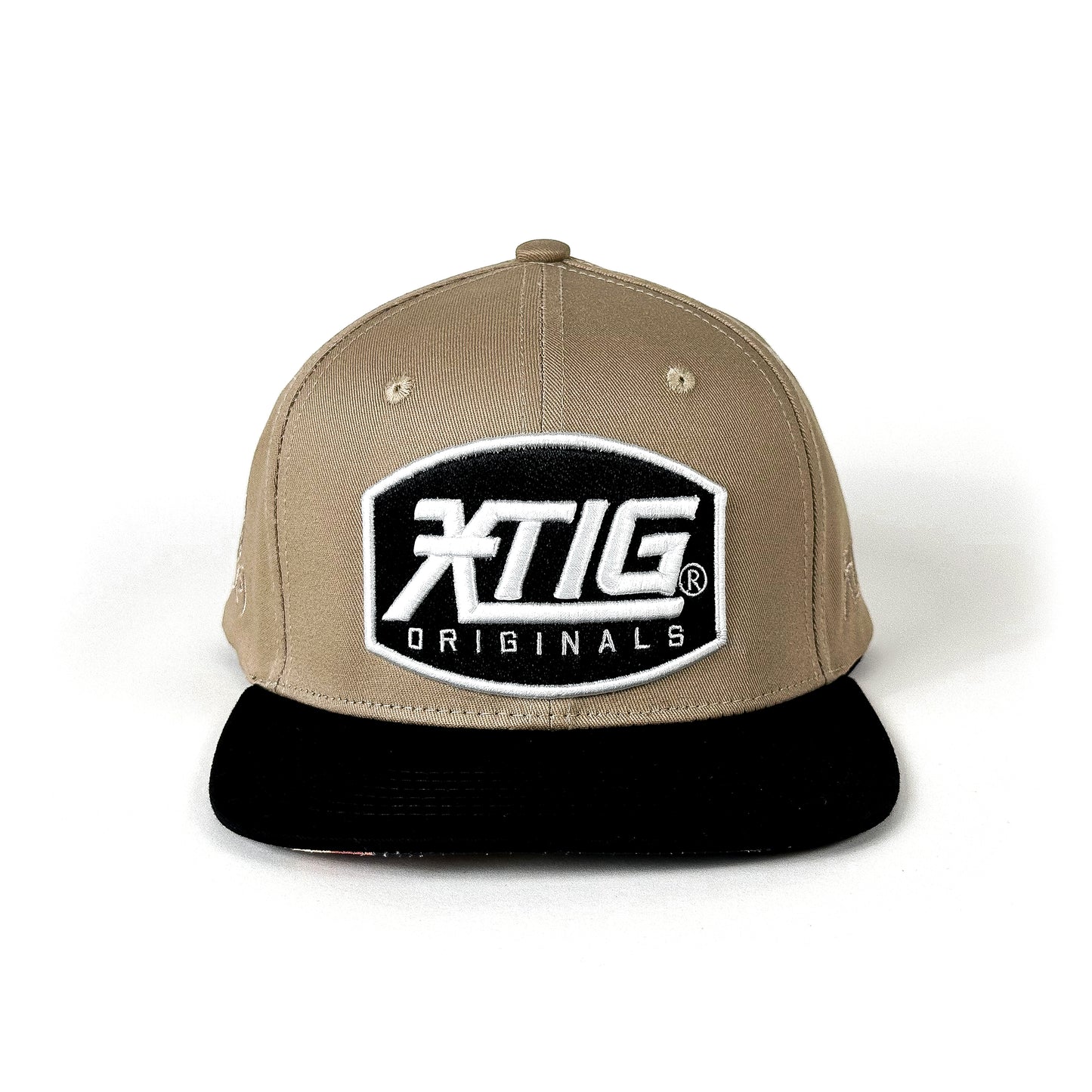 XTIG® ORIGINALS - "GRAVEMARK" (KHAKI/BLACK) SNAPBACK CAP