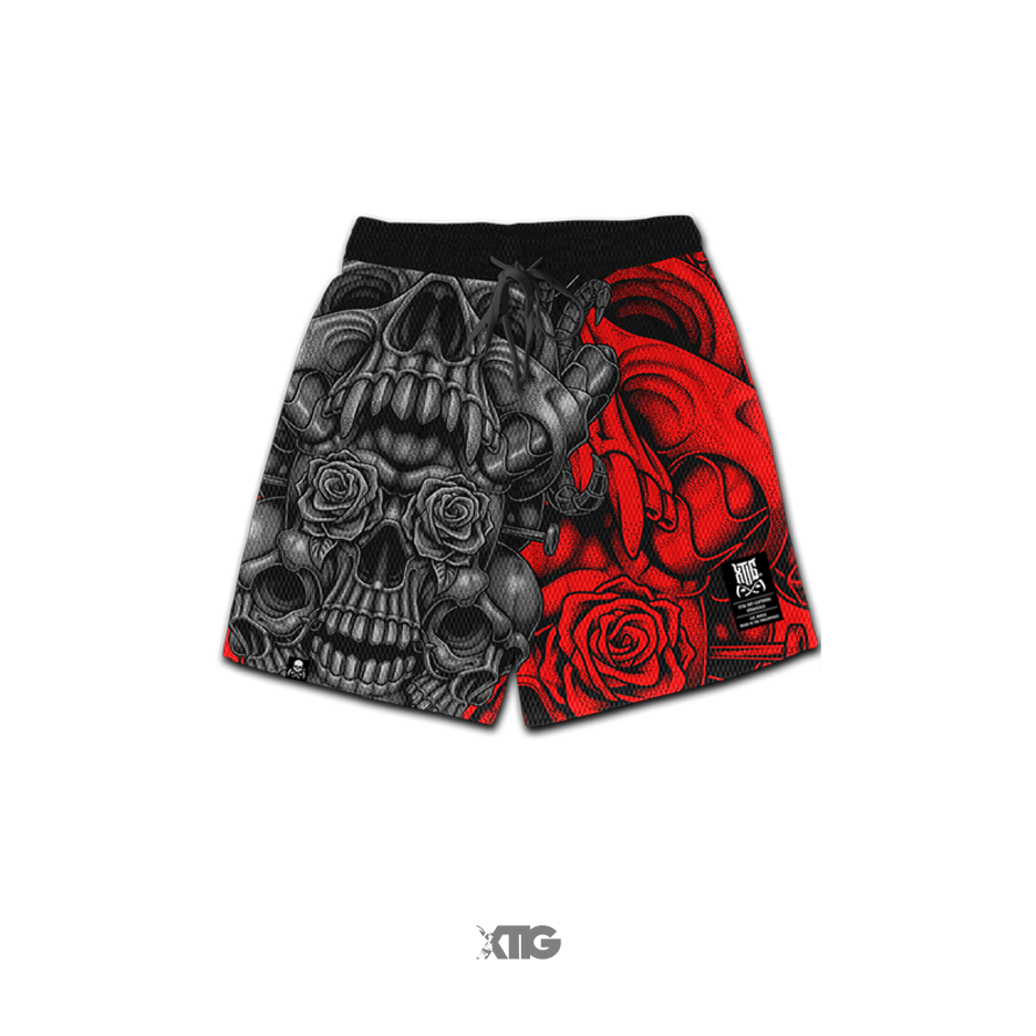 XTIG® ORIGINALS - "BLOOMED MORTALITY | MESH SHORT" - Unisex | Men | Women (ABOVE THE KNEE)