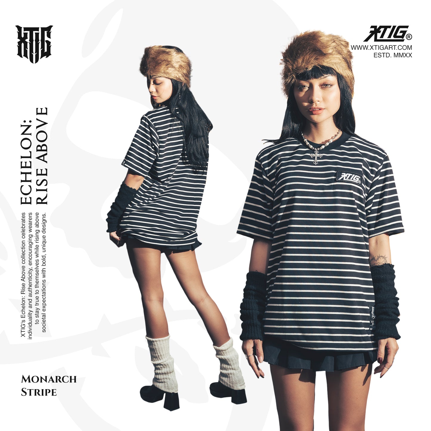 XTIG® ORIGINALS - "MONARCH STRIPE" - Unisex | Men | Women (OVERSIZED)