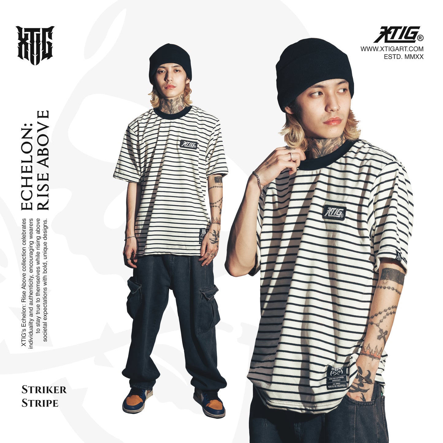 XTIG® ORIGINALS - "STRIKER STRIPE" - Unisex | Men | Women (OVERSIZED)