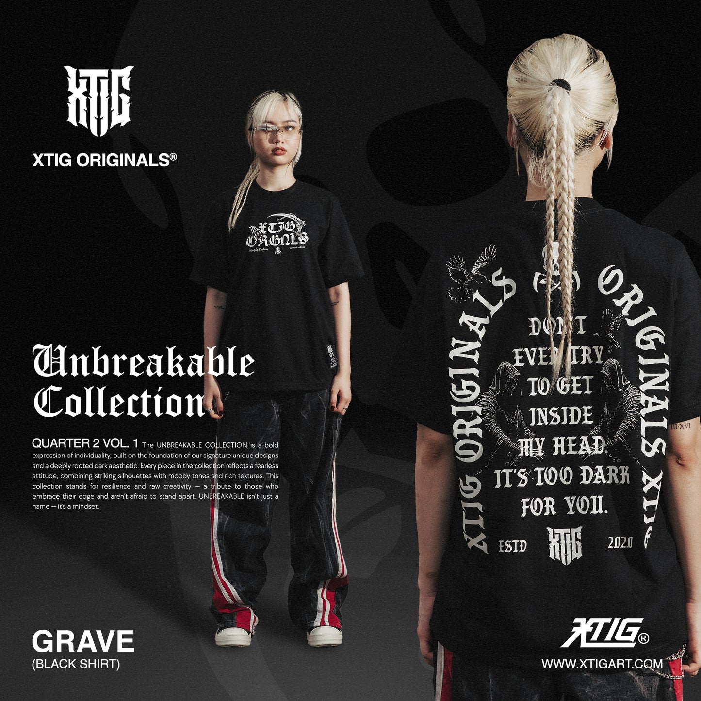 XTIG® ORIGINALS - "GRAVE" - Unisex | Men | Women (OVERSIZED)