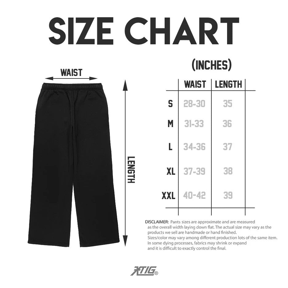 XTIG ORIGINALS - "WRATH | WIDE SWEATPANTS" - COLOR BLACK | Unisex | Men | Women