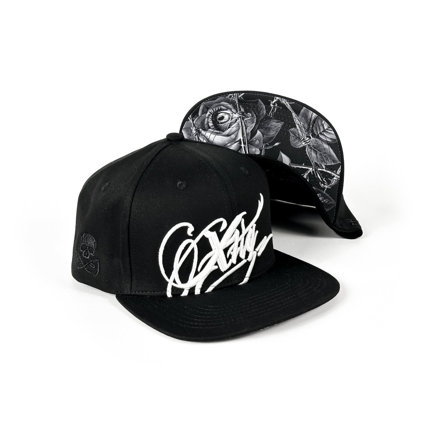 XTIG® ORIGINALS  - "THORNSCRIPT" (BLACK/BLACK) SNAPBACK CAP