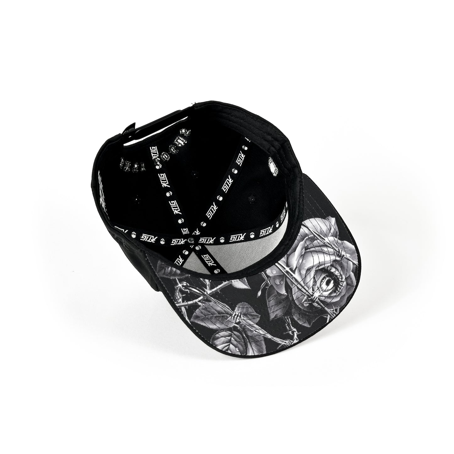XTIG® ORIGINALS  - "THORNSCRIPT" (BLACK/BLACK) SNAPBACK CAP