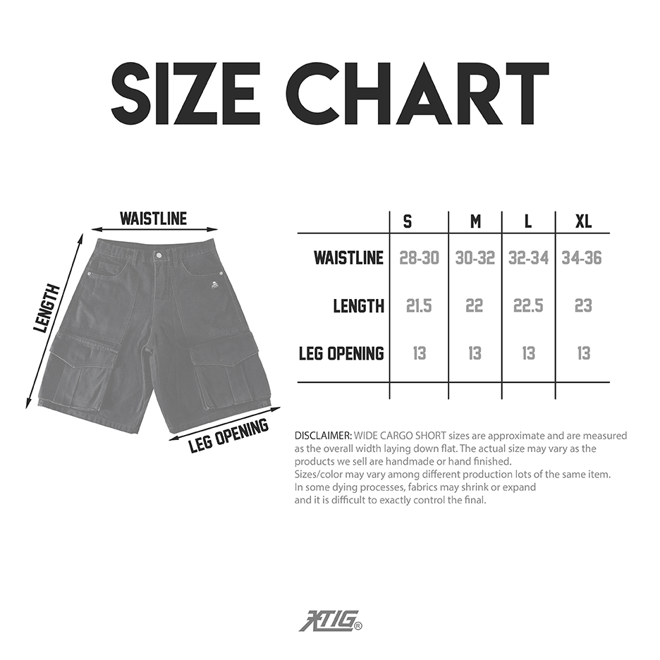 NOIR | WIDE CARGO SHORT | STONE WASH BLACK